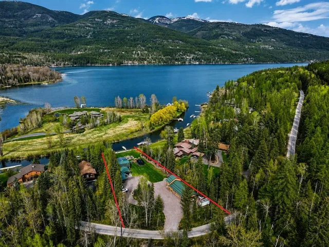 Whitefish Lake waterfront on protected Lazy Bay