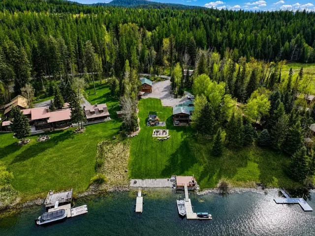 Whitefish Lake waterfront on protected Lazy Bay 5 of 16