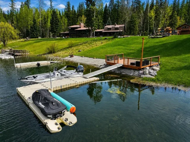 Whitefish Lake waterfront on protected Lazy Bay 7 of 16